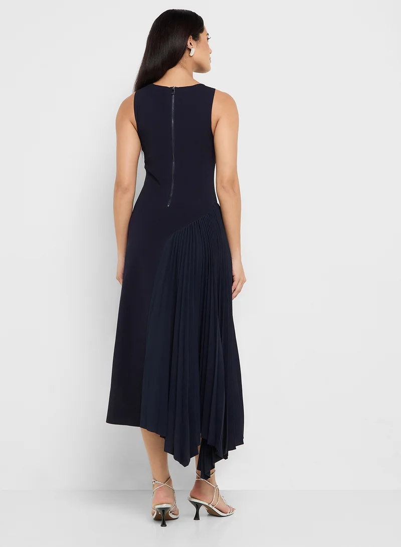 تيد بيكر Pleated Knit Midi Dress