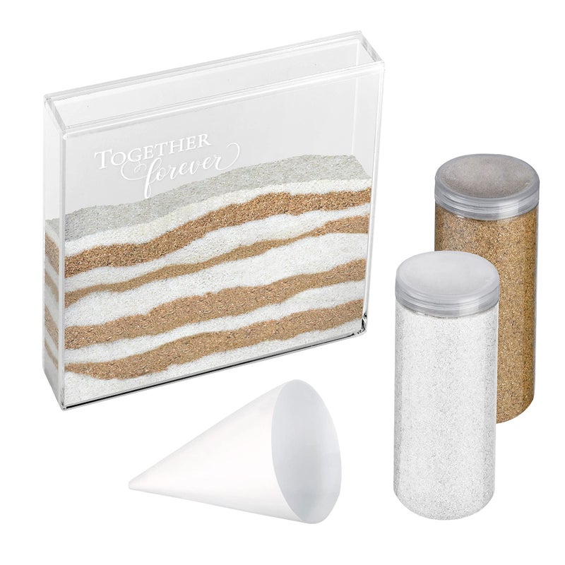 Lillian Rose W Acrylic Together Forever Unity Ceremony Set with 2 Containers of Colored Sand 125 Clear US852 TO