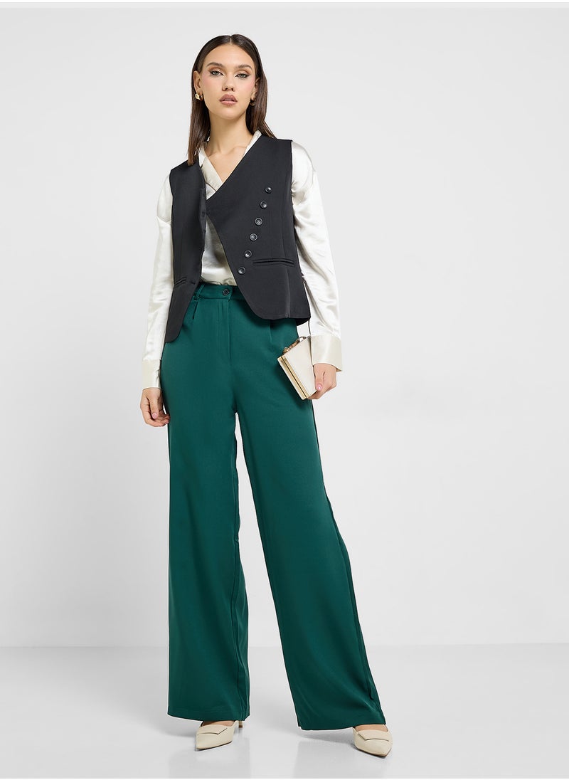 ELLA Vest With Slant Cut Buttons  - Image 4