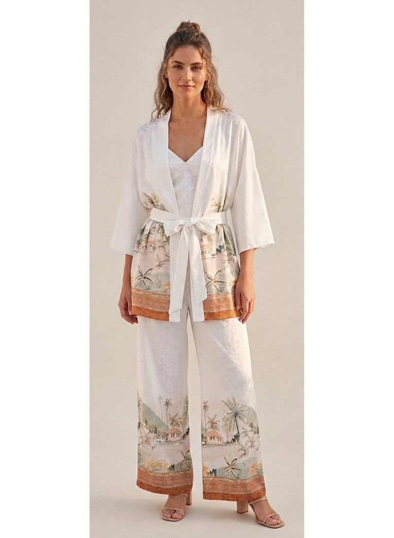 Carina Satin Printed 3-Piece Set - Image 1