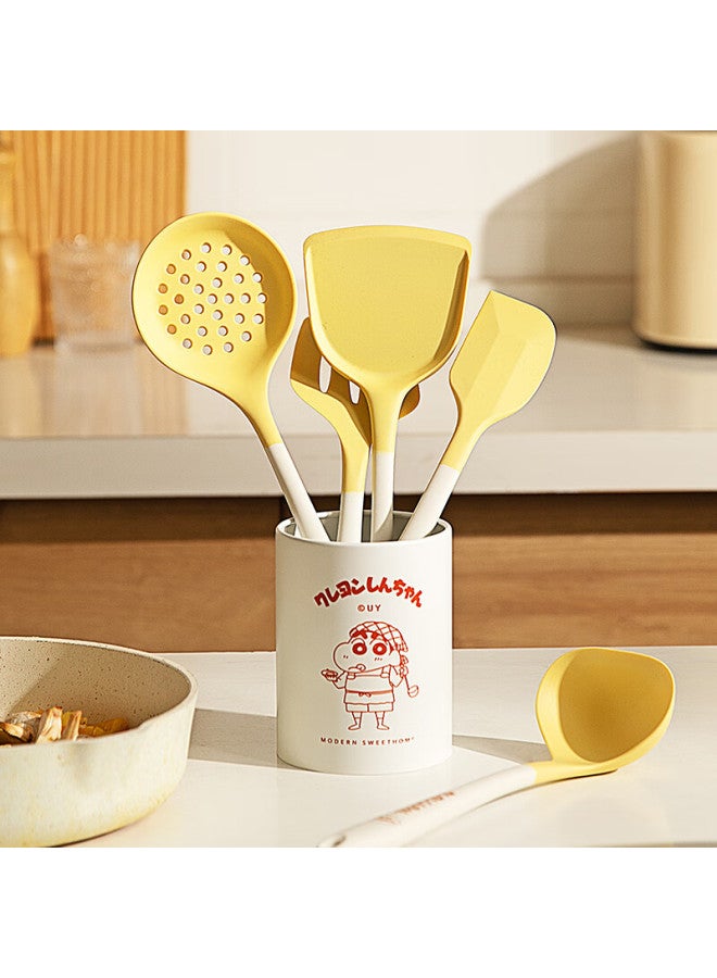 MDZF SWEET HOME Modern Housewife [crayon Shin-chan] Silicone Spatula, Household Cooking And Soup Ladle, Non-stick Pan Spatula, Specialized Kitchen Utensil, Egg Beater  - Image 2