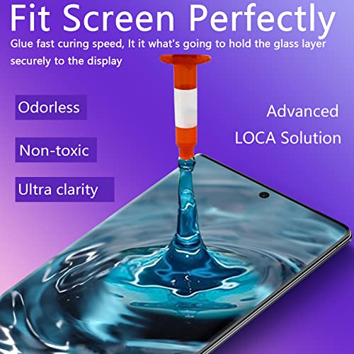 Agzssl for Samsung Galaxy Note 10 Plus Front Glass Repair Kit Screen Replacement 6.8 inch Outer Screen Glass incl Waterpoof Frame Adhesive,Repair Glue and Lamp Tool (No Digitizer,No LCD) - Image 3