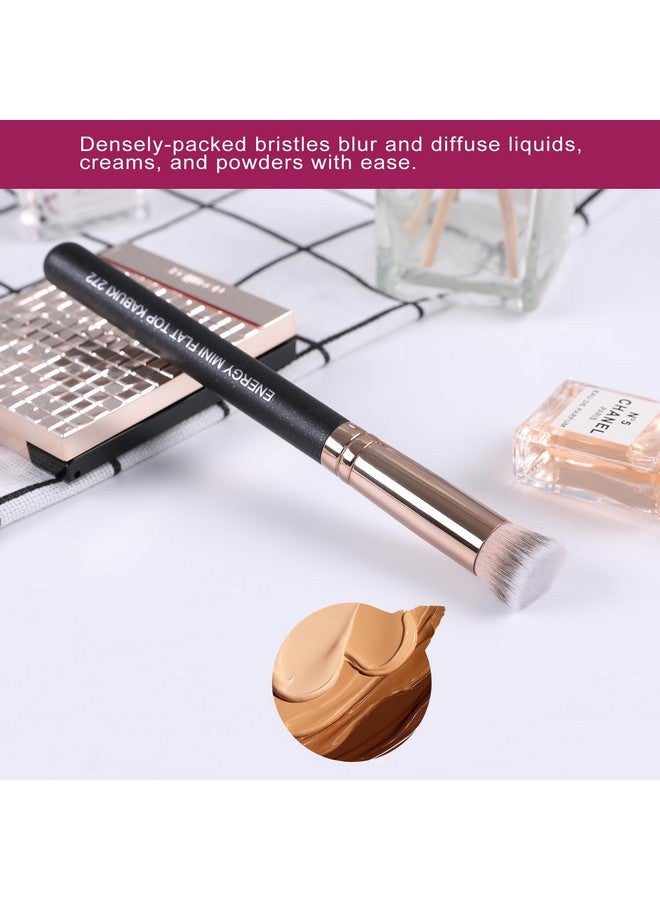Energy Small Foundation Brush Small Flat Top Concealer Brush Under Eye For Settingbuffingblending With Liquid Cream Powder Cosmetics Vegan Synthetic Bristles Face Makeup Brush - Image 3