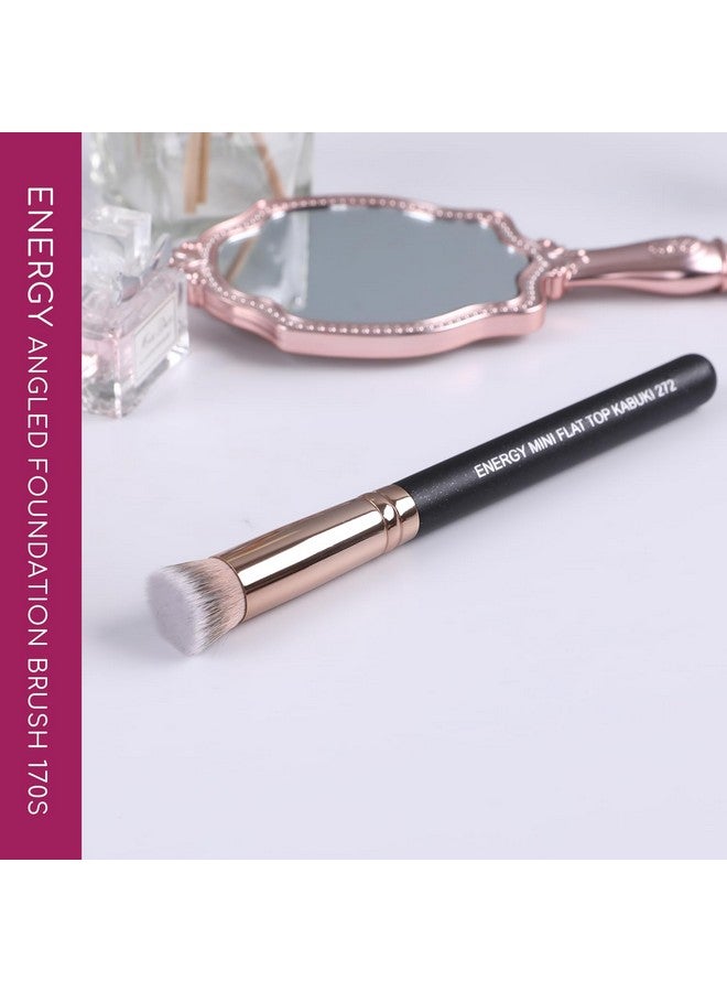 Energy Small Foundation Brush Small Flat Top Concealer Brush Under Eye For Settingbuffingblending With Liquid Cream Powder Cosmetics Vegan Synthetic Bristles Face Makeup Brush - Image 5