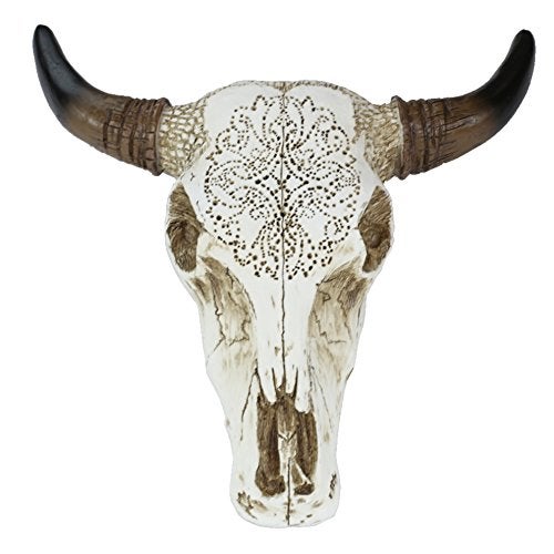LL Home Accents Tooled Bull Skull Wall Sculptures - Image 1