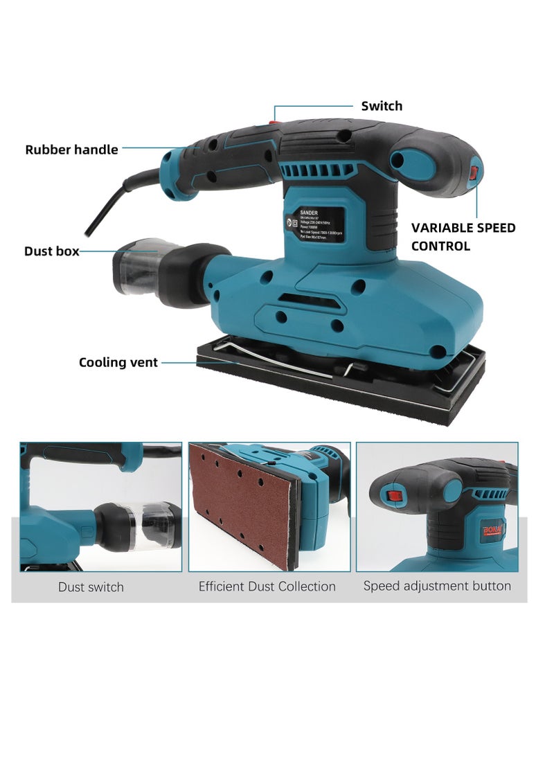 BONAI - Electric Sander 1000W with Variable Speed Control for Customizing Your Sanding Experience - Image 1