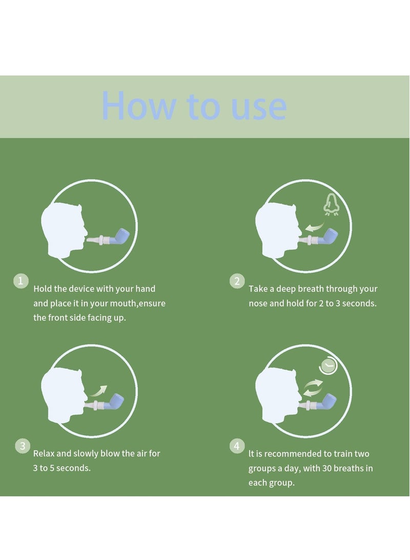 SOLARAE Breathing Trainer, Breathing Exercise Device for Lungs, Flutter Valve Clearing Device, Mucus Removal, Equipped with 16/19/20 mm Balls, Suit for Lung Rehabilitation Clients and Lung Exerciser - Image 4