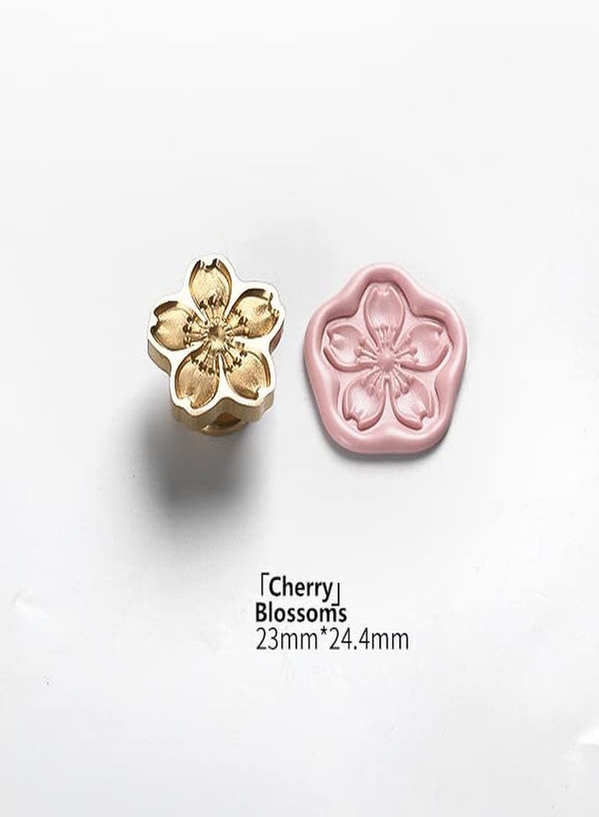 JUPPE Cherry Blossoms Wax Seal Stamp, Plant Flower Sealing Wax Stamp, Floral Botanical Theme Vintage Brass Stamp for Wedding Invitation, Gift Wrap, Birthday, Party, Envelopes, Christmas Card (A1) - Image 5