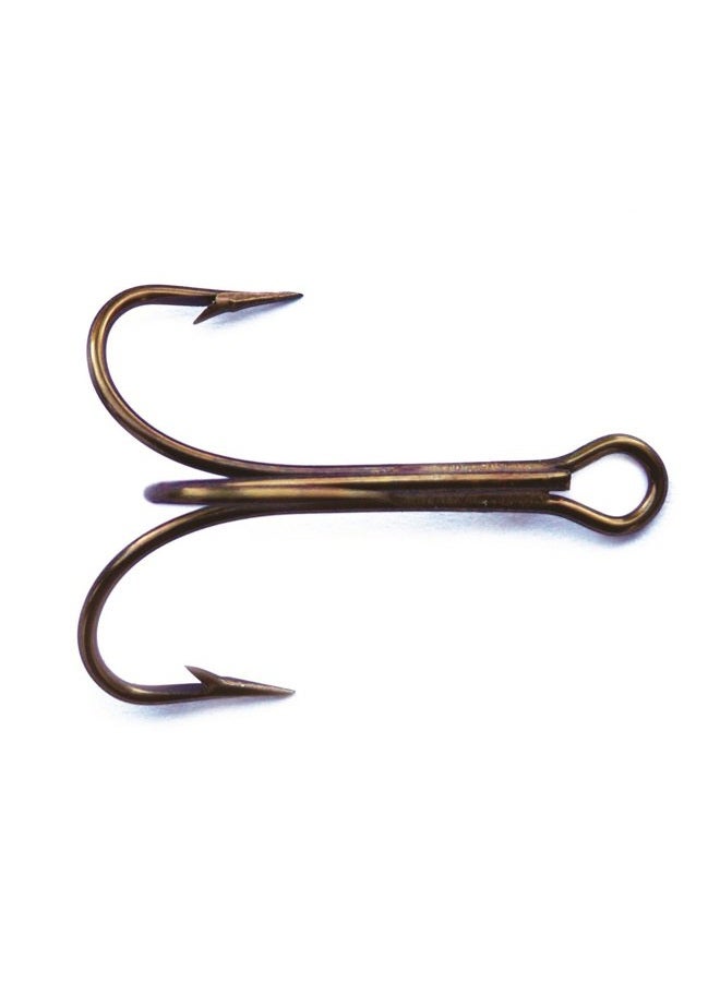 3551 Classic Treble Standard Strength Fishing Hooks | Tackle for Fishing Equipment | Comes in Bronz, Nickle, Gold, Blonde Red, Size 20, Bronze
