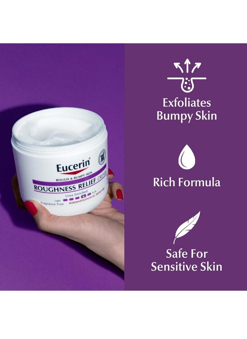 Eucerin - Roughness Relief Cream, Fragrance Free Body Cream For Dry Skin, 16 Oz Jar - Image 1