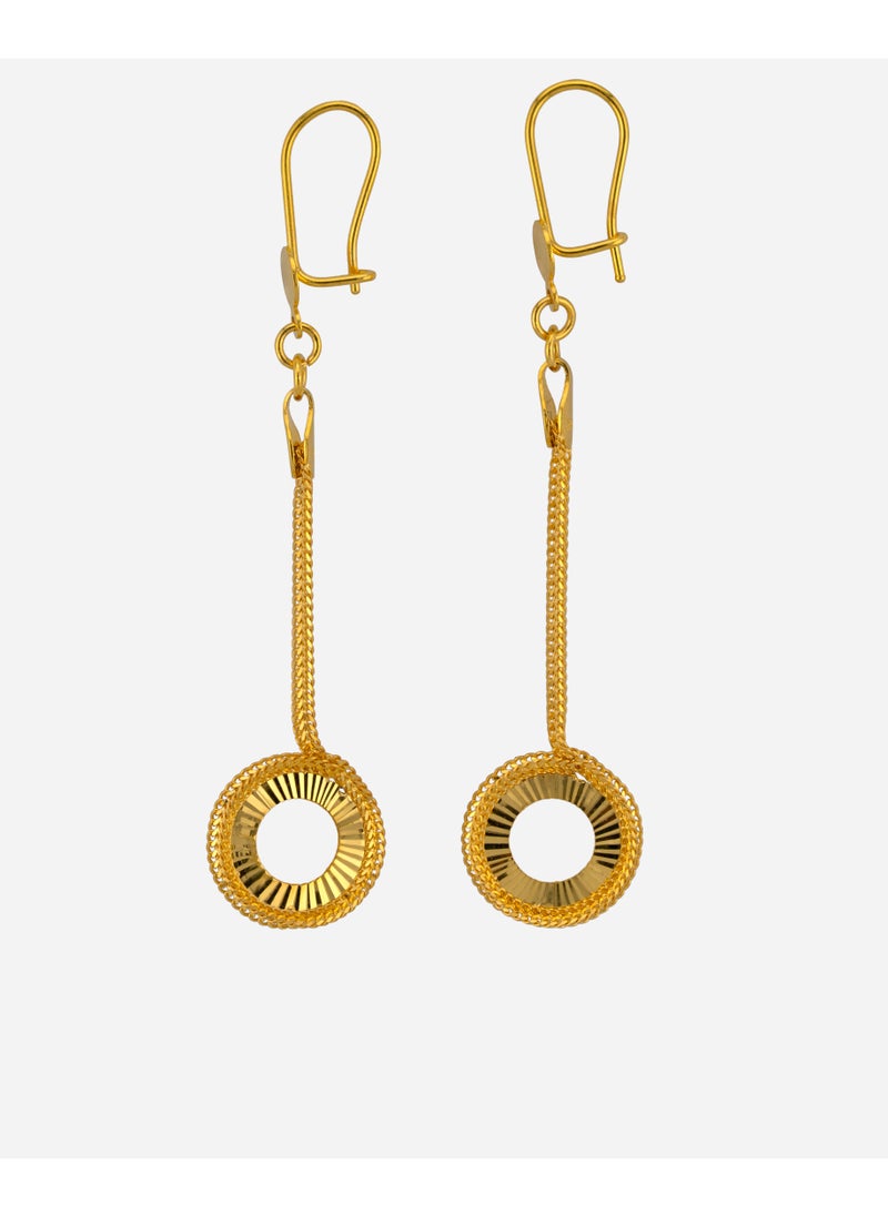 AAZ Jewellery L.L.C - Sun Glare 21K Gold Earrings - Image 1