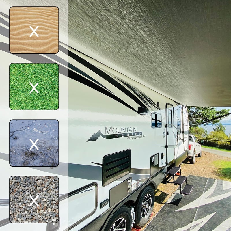 Trailersphere RUGUP RV Non-Slip Step Rugs for Lippert and MORryde Steps (1 Pack 24" x 12") - Image 5