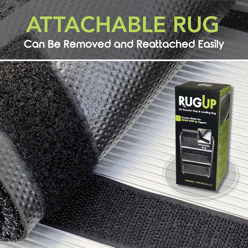 Trailersphere RUGUP RV Non-Slip Step Rugs for Lippert and MORryde Steps (1 Pack 24" x 12") - Image 2