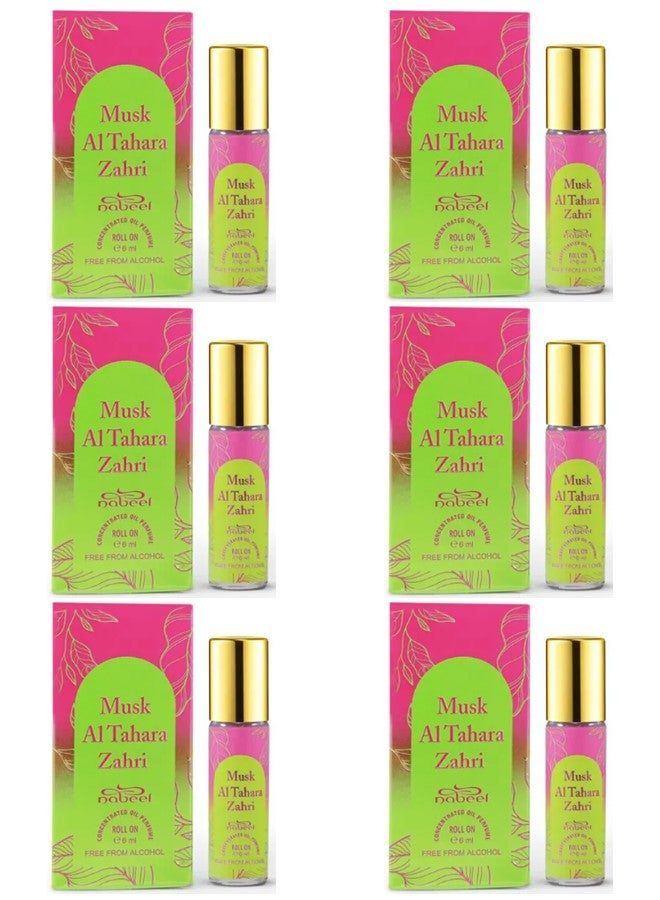 Nabeel 6 Pcs Nabeel Musk Al Tahara Zahri 6ML Roll On Perfume Oil Pure Musk Elegance for Long-Lasting Freshness - Image 1