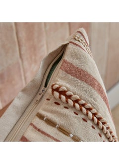Home Box Warm Oasis Rustic Multi Patch Filled Cushion 30 x 50 cm  - Image 3
