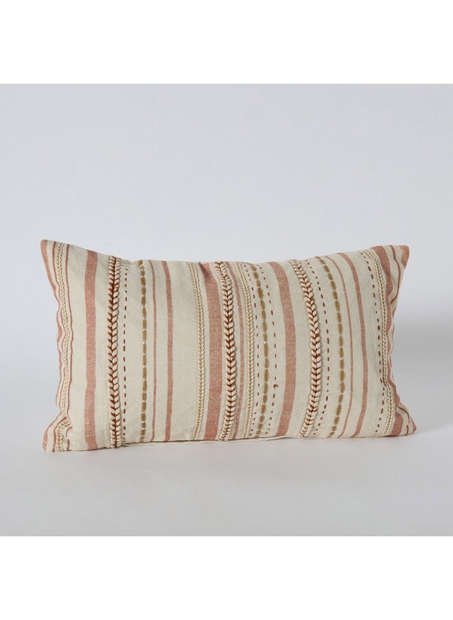 Home Box Warm Oasis Rustic Multi Patch Filled Cushion 30 x 50 cm  - Image 5