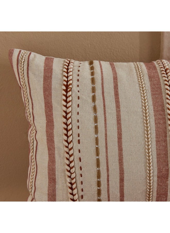 Home Box Warm Oasis Rustic Multi Patch Filled Cushion 30 x 50 cm  - Image 2