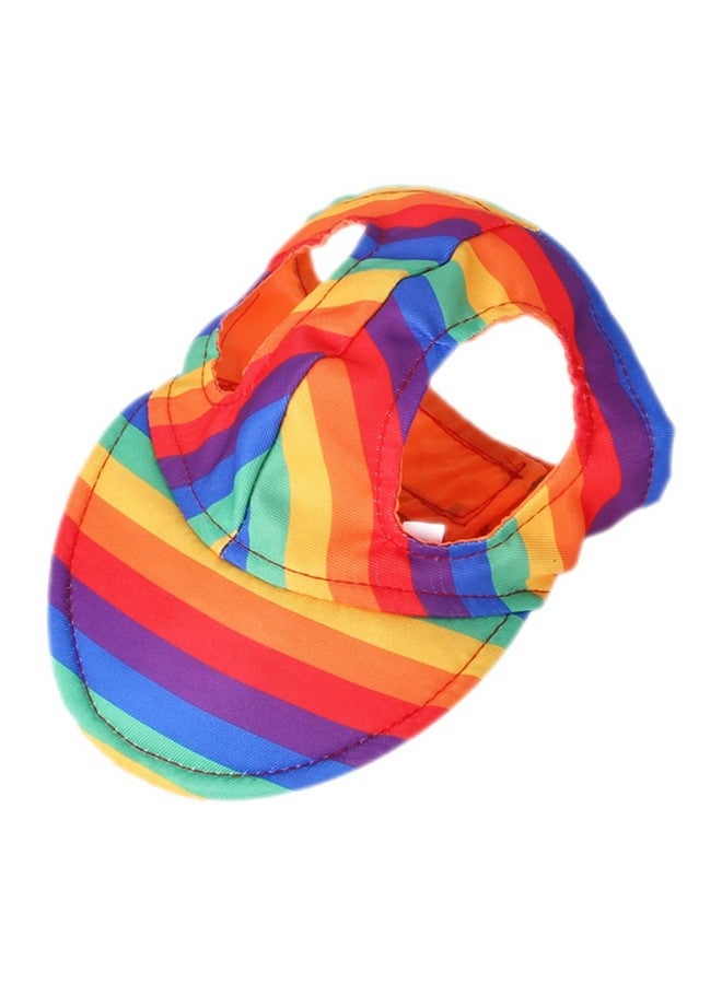 AUOCATTAIL Dog Hat for Small Medium Dogs Rainbow Summer Fall Hat Cap Adjustable Breathable Design Protection Outdoor All Season (Small) - Image 4