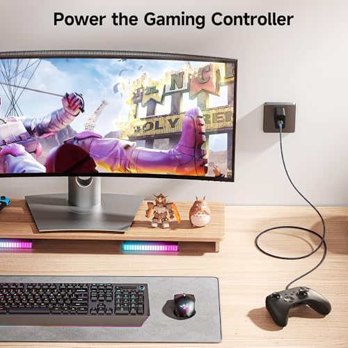 Cable Matters Braided USB C to Micro USB Cable - 1ft, [3A/15W Charging, 480Mbps Data] MicroUSB to USBC Cable, Micro-B 2.0 Cord for Game Controller, Camera, GPS, Dash Cam, and More, Black - Image 5