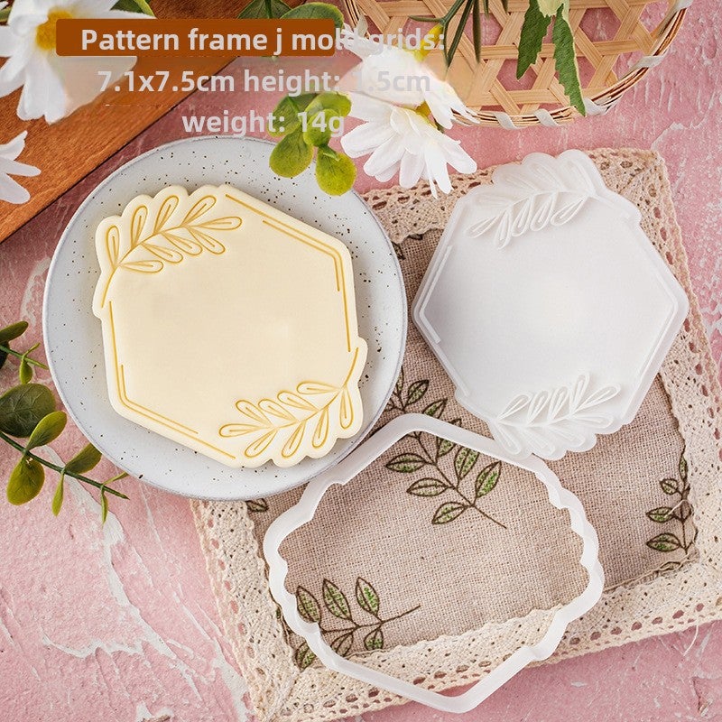 Korean Style Fondant Cookie Mold for Wedding PC0671-Pattern Frame J