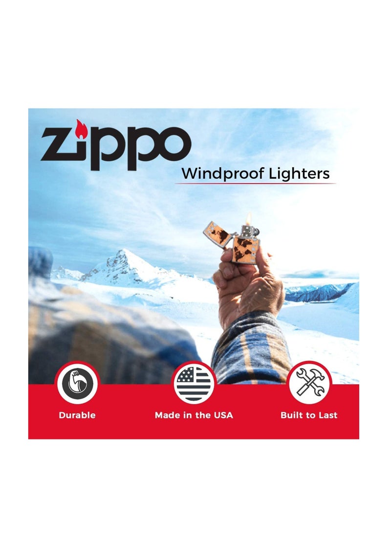 Zippo Ae400310 205 لهب في A2Tone ساتان كروم ولاعة مقاومة للرياح - Image 3