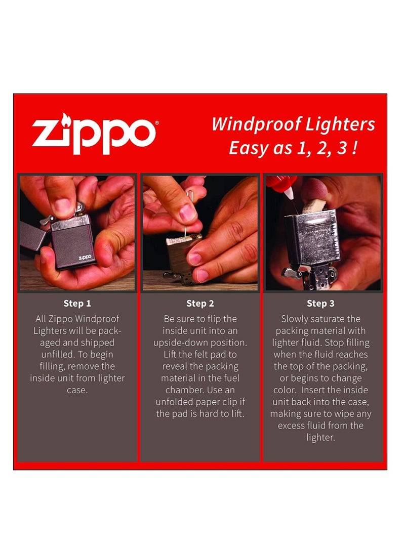 Zippo Ae400310 205 لهب في A2Tone ساتان كروم ولاعة مقاومة للرياح - Image 4