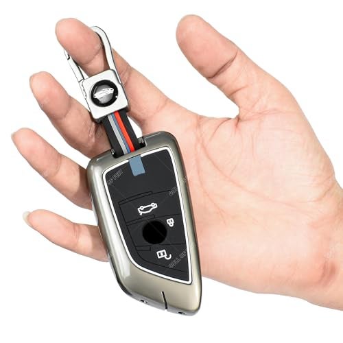 Coll of Fest Metal Silicon Key Cover Compatible with BMW X1, X3, X6, X5, 3 Series, 5 Series, 6 Series, 7 Series, GT Series, M, X Series, 3 Button Blade Smart Key Visible in Low-Light Condition - Image 2