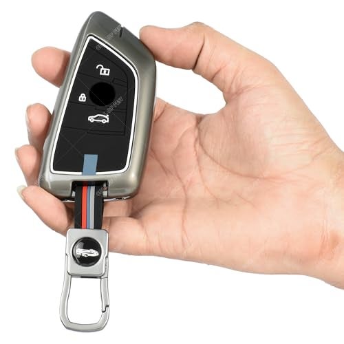 Coll of Fest Metal Silicon Key Cover Compatible with BMW X1, X3, X6, X5, 3 Series, 5 Series, 6 Series, 7 Series, GT Series, M, X Series, 3 Button Blade Smart Key Visible in Low-Light Condition - Image 4