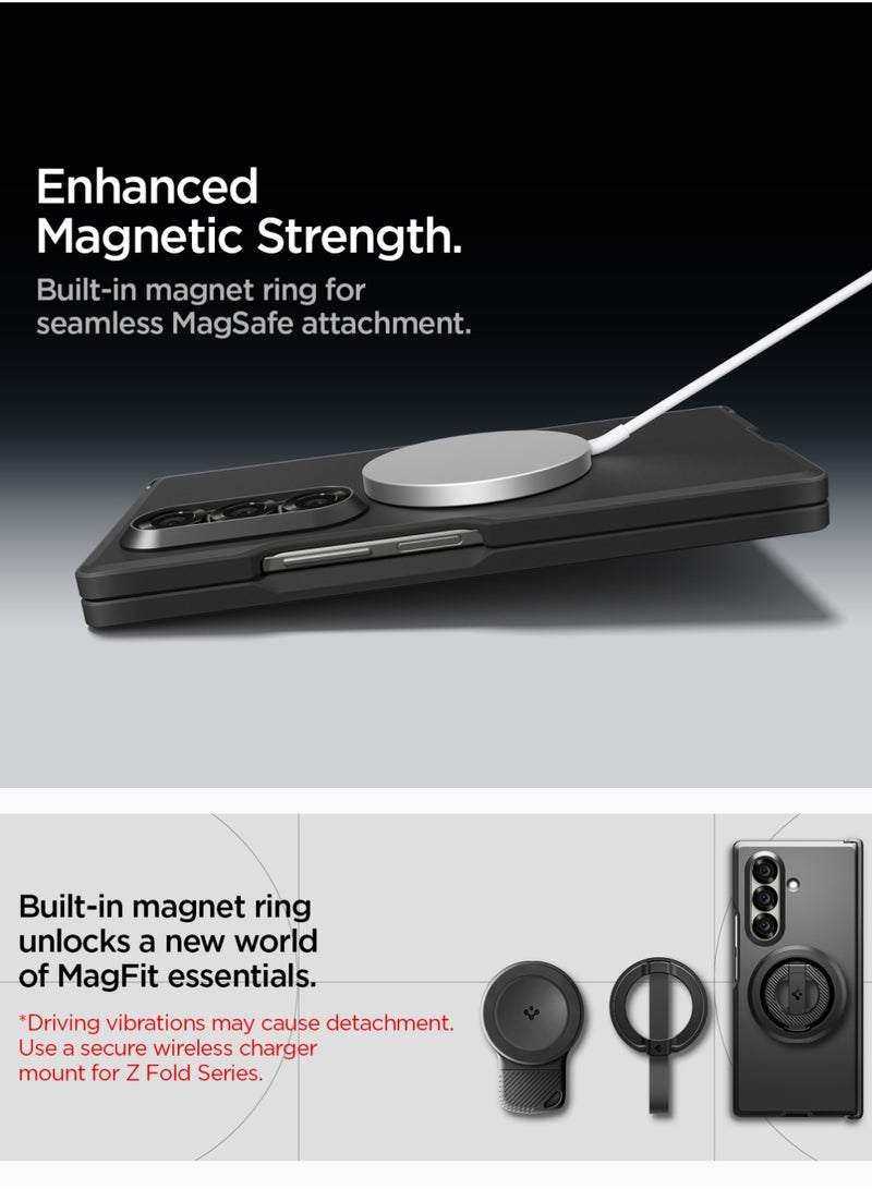Spigen Tough Armor Pro MagFit for Samsung Galaxy Z Fold 7 Case [MagSafe Compatible] Cover (2025) - Black  - Image 4
