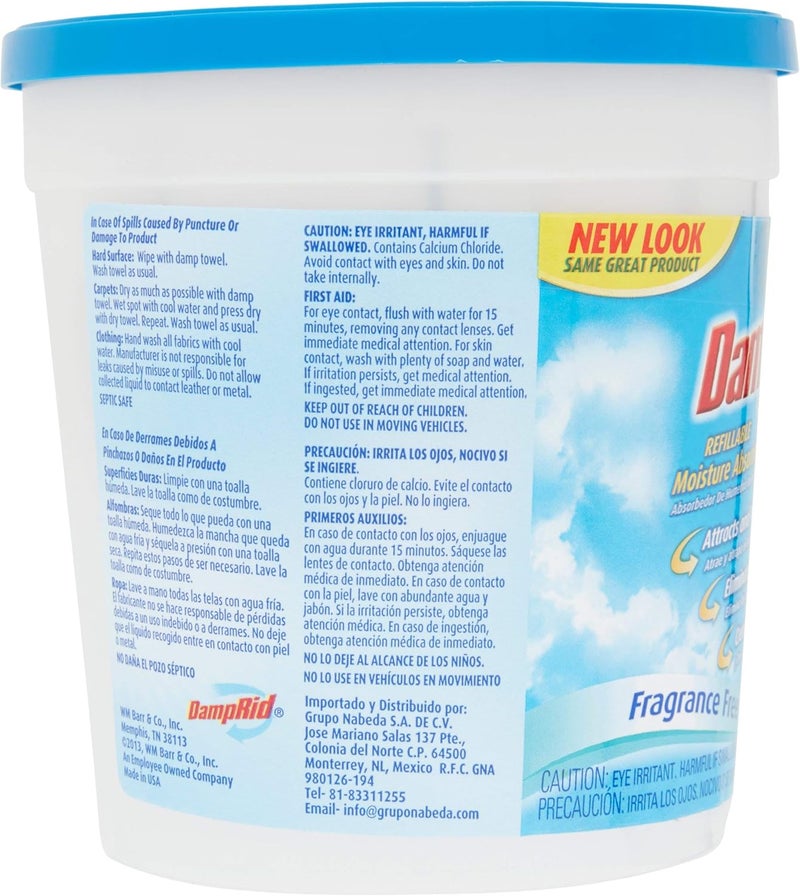 DampRid Refillable Moisture Absorber, Fragrance Free, 10.5 Ounce (Pack of 6) - Image 3