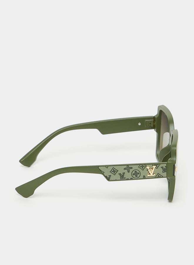 Styli Oversized Square Frame Sunglasses with Temple Detail - Image 4