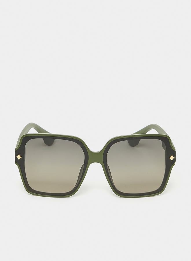 Styli Oversized Square Frame Sunglasses with Temple Detail - Image 3
