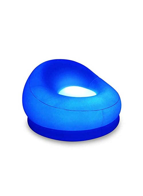 Air Candy Air Candy Illuminated Inflatable LED Chair  Choose from Over 120 Options and is Perfect for Indoors  Outdoors  100 Waterproof LED Multicolored Chair with Remote 