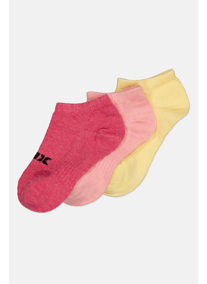 RBX Kids Girl 10 Pairs Brand Logo Ankle Socks, Pink  - Image 2