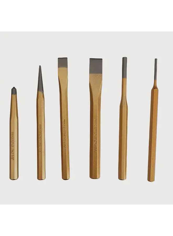 6 Pcs Flat And Pointed Chisel Punch Set For Brick Stone And Cement - Image 5