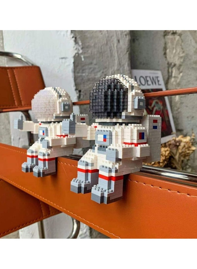 Astronaut Mini Building Blocks, Micro Blocks Cool Small Toys with Led Lighting Kit, Block Model Set Gift for Kids or Adults, Space Toy Puzzle Assembling Toys(1008 Pieces) - Image 4
