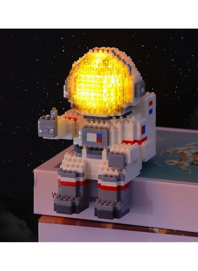 Astronaut Mini Building Blocks, Micro Blocks Cool Small Toys with Led Lighting Kit, Block Model Set Gift for Kids or Adults, Space Toy Puzzle Assembling Toys(1008 Pieces) - Image 5