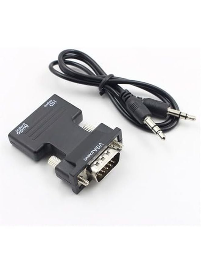 HD to VGA Adapter Converter with Audio Support for PC Laptop to Monitor Projector - Image 1