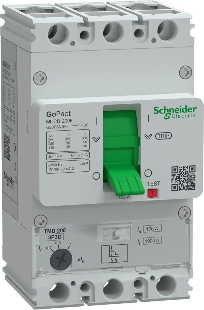 Schneider Gopact 112-160A 3p Thermal Magnetic Switch 36KA G20F3A160  - Image 1