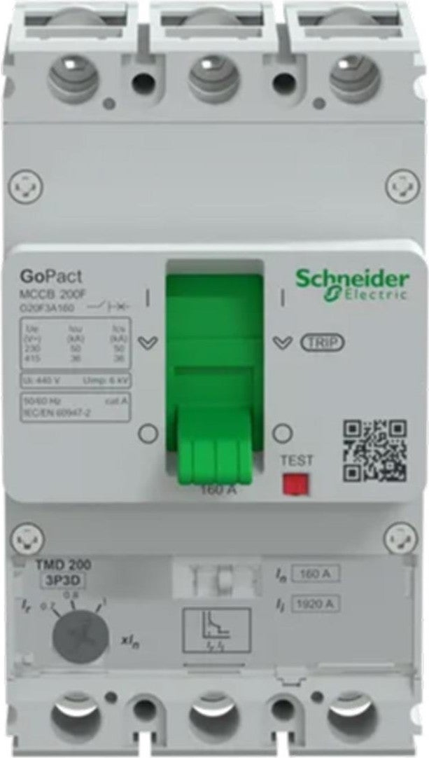 Schneider Gopact 112-160A 3p Thermal Magnetic Switch 36KA G20F3A160  - Image 2
