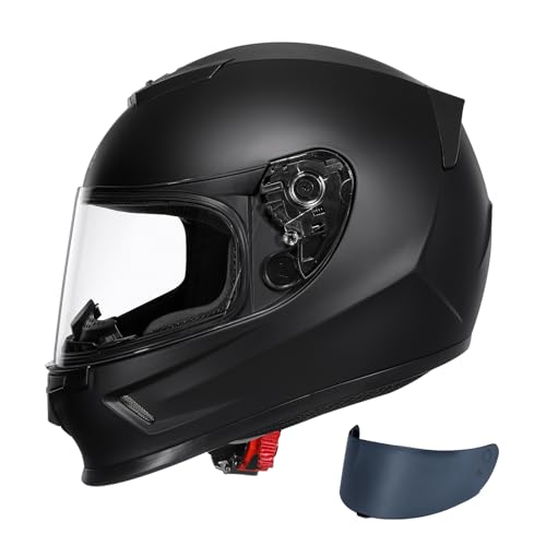TRIANGLE Kids Motorcycle Helmets Youth Full Face Helmet Lightweight with 2 Visors DOT Approved - Image 1
