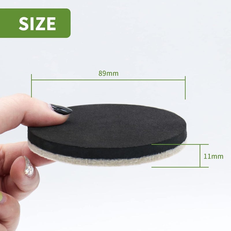 covercorner Felt Furniture Sliders for Hardwood Floors 8 PCS - 3 1/2 inch Furniture Moving Slider – Heavy Duty Felt Movers Sliders Chair Legs Floors Protectors (for Hardwood Floors) - Image 2