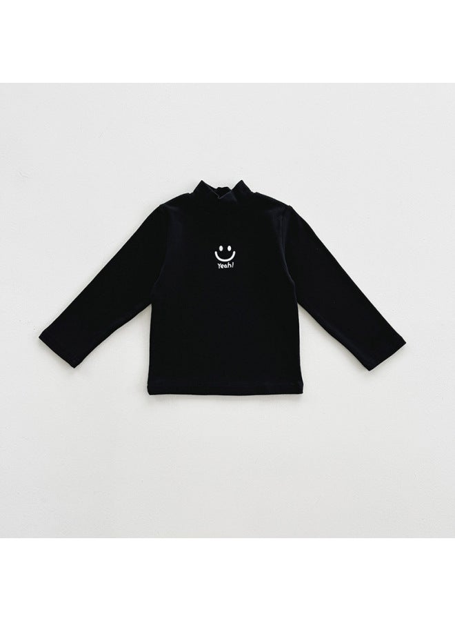 South Korea Children's Clothing All-match High Collar Warm Bottoming Shirt Autumn And Winter Children's Clothing Cute Small And Medium-sized Children's Long Sleeve T-shirt Top