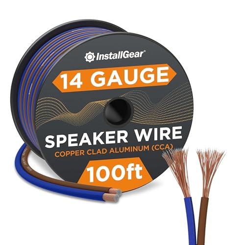 InstallGear كابل سماعة 14 قياس 100 قدم من إنستال جير، كابل سماعة 14 AWG، كابلات لمسة ناعمة من ترو سبيك | استخدام رائع لصوت السيارة، أنظمة الصوت، سماعات المسرح المنزلي، الصوت المحيطي - Image 1