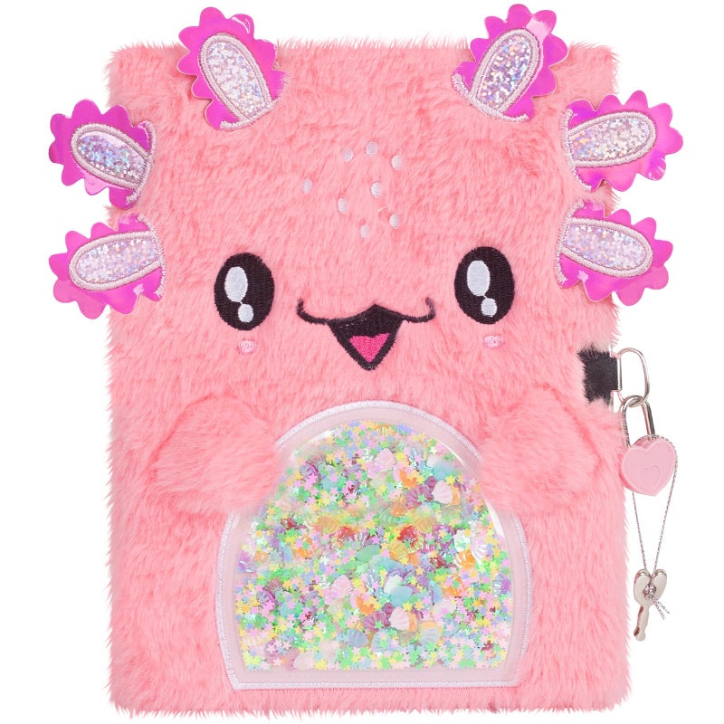 YOYTOO Axolotl Diary For Girls With Lock  Plush Axolotl Toys Gift For Teen Girls Back To School  Kids Writing Journal Notebook  Birthday Gifts For Little Girls Ages 5 6 7 8 9 10-12 Year Old - Image 1