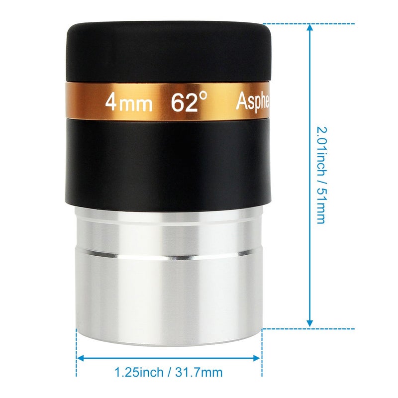 SVBONY SVBONY Eyepieces 4mm Telescopes Lens Wide Angle 62 Degree Aspheric Eyepiece HD Fully Coated Telescope Accessory for 1.25 inches Astronomic Telescopes - Image 2