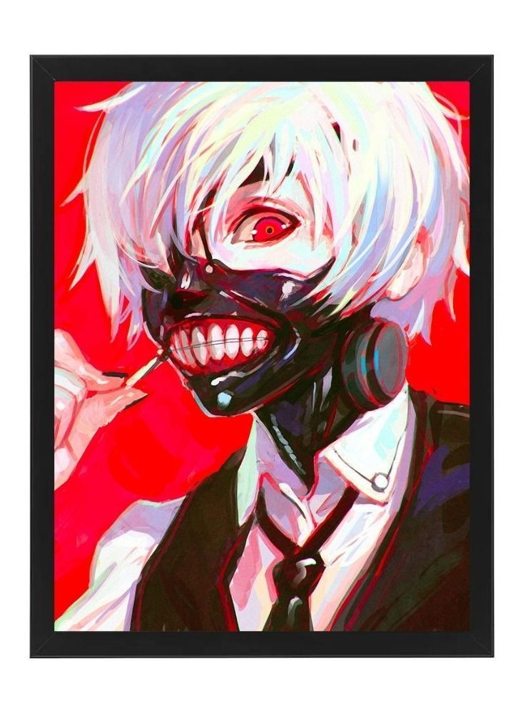 RKN Digital Wall Art Poster Frame Tokyo Ghoul Ken Kaneki 30X40 cm - Image 2