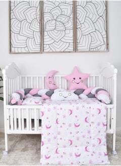 FUN MOMENT 6-Piece Baby Cot Bedspread With Snail Partitions  - Image 1