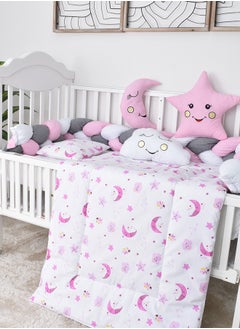 FUN MOMENT 6-Piece Baby Cot Bedspread With Snail Partitions  - Image 2