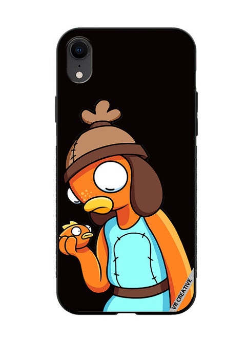 Protective Case Cover For Apple iPhone XR Funny Fish stick Design Multicolour